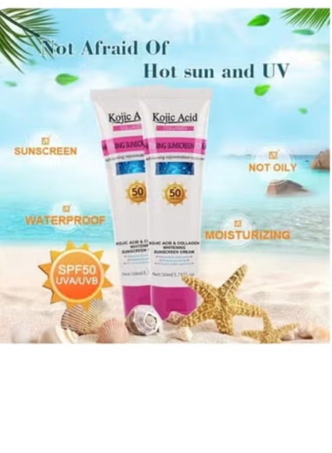 Kojic Acid & Collagen Whitening Sunscreen Cream 50 ml - Image 3